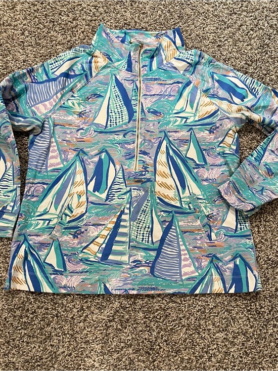 Lilly Pulitzer Jackets & Blazers - Lilly Pulitzer “About time” Skipper Popover Summer layer XL